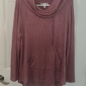 Elegant Cowl Neck Sweater - Dusty Rose